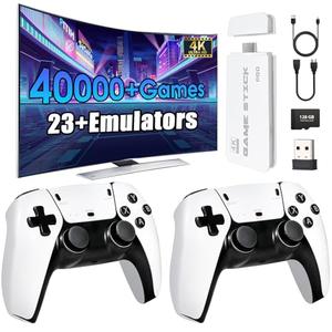 TEFELE 2026New Wireless Retro Game Console 23 Simulators and Over 40,000 Games 2.4G Wireless Controllers(128G)
