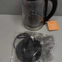 Cosori Electric Kettle, No Plastic Contact With Water, Wide Mouth For Easy Cleaning, Auto Shut Off, 1.7L Tea Kettle & Hot Water Boiler, Water Heater & Teapot, Borosilicate Glass, Black, 1500W (1.8 Quarts)