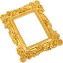 Retro Gold Mini Resin Picture Frame Decorative Tabletop Photo Holder for Bedroom Jewelry Display for Home Decor and Ideas, Pack of 10
