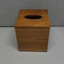 ALELION Tissue Box Cover Square - Acacia Wood Tissue Box Holder for Tabletop Night Stands Bathroom Office - Decorative Facial Cube Tissue Box Cover for Modern Farmhouse Decor