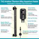 Hygger Aquarium Heater 300W,Titanium Heater with Digital LED Controller and Temperature Probe,Submersible Fish Tank Heater with Temperature Calibration,for Saltwater & Freshwater Fish Tank 50-60Gallon
