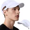 Mesh Baseball Caps for Men Womens - Quick Dry Breathable Trucker Hat - Running Hat for Outdoor Sports Workout (White)