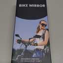 Bike Mirror Handlebar Mount 360 Adjustable 2pcs, Accessories Bike Side Mirror, E Bike Mirrors for Handlebars, Scooter Mirrors for Handlebars with Scratch Resistant Glass, E Bike Rear View Mirror