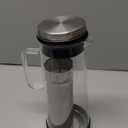 BrewMOO- Airtight Cold Brew Coffee Maker Pitcher, 1.4L/48Oz Thick Glass Carafe with Filter, Comfort Sturdy Handle & Wide Spout, Non-Slip Base | Iced Tea Maker (Black)