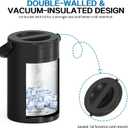 4.8L Insulated Ice Bucket, 5Quart Double Wall Vacuum Stainless Steel Keeps Frozen Longer, insulated Wine Cooler used for Parties, Cocktail bar, Wine, Champagne,travel and fishing, 28.3cm*21.4cm