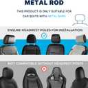 Car Back Seat Tray Table, Stable Foldable Auto Backseat Food Trays Desk for Rear Passenger Road Trip Eating & Work, Multifunctional Adjustable Travel Tray with Phone Drink Holder for Laptop iPad