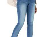 Democracy Women's Petite Ab Solution Straight Leg Jean, Size 8p (Blue)