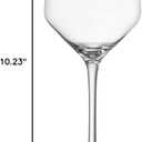 NutriChef Crystal Wine Glasses - 2 Elegant Tall Red and White Wine Clear Stemmed Glass Drinkware, Seamless Bowl, 100% Lead-Free, Dishwasher Safe, for Wine Enthusiasts (Pack of 2)