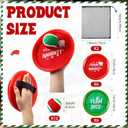 Soulchen 12 Set Christmas Games Include 12 Team Naughty or Nice Paddles 12 Balls and Storage Bag, Xmas Toss and Catch Ball Game, Holiday Christmas Party Stocking Stuffers for Indoor Outdoor Beach Yard
