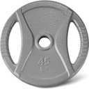 Amazon Basics 2-Inch Olympic Grip Weight Plates, Cast Iron, for Powerlifting, CrossFit & Strength Training