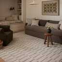 Loloi Amber Lewis Cali Ivory/Tobacco 6'-7" x 9'-2" Area Rug | CIL-04 Approx. 7x9 Grey Living room Dining room Bedroom, Casual, Geometric, Neutral, Area Rug
