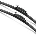 22 inch + 22 inch Windshield Wiper Blade Compatible with F150 2022-2009,Silverado 1500 2022-2000,Sierra 1500 2022-2019,RAM 1500 2015-2013 Original Equipment Automotive Replacement J/U Hook 2 Pack (22"+22" (Pair For Front Windshield))