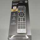 GE Universal Remote Control for Samsung, Vizio, LG, Sony, Sharp, Roku, Apple TV, TCL, Panasonic, Smart TVs, Streaming Players, Blu-ray, DVD, 4-Device, Silver, 33709