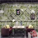 Brick Peel and Stick Wallpaper Self Adhesive Wallpaper Removable Contact Paper 3D BrickTextured Vintage Wall Paper Decorative Green Leaves Brick 15.7"x393"