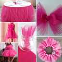 Fuchsia Tulle Fabric Rolls 6 Inch by 200 Yards (600 feet) Fabric Spool Tulle Ribbon for DIY Halloween Tutu Bow Baby Shower Birthday Party Wedding Decorations Craft Supplies