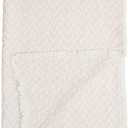 Crane Baby Oatmeal Boho Knit Blanket, Soft Cotton Nursery and Stroller Blanket, 100% Cotton, 30" x 40"