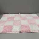 GRANNY SAYS Checkered Pink Bathroom Rugs Decor, 24" x 16", Fluffy Rug, Absorbent Microfiber Ultra Soft Bath Mat Washable, Non-Slip Bath Mats for Bathroom, Cute Floor Mat for Tub, Shower, Bedroom