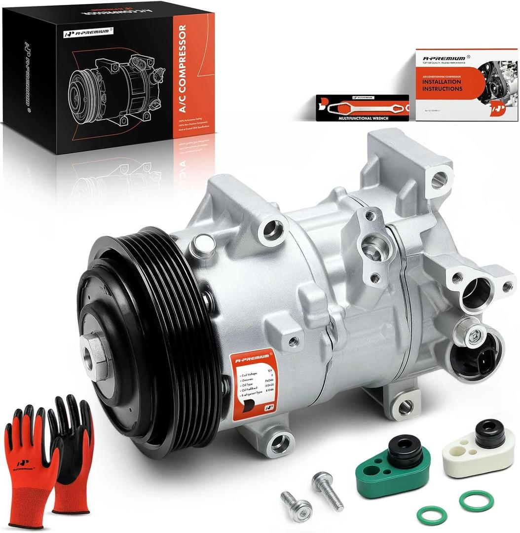 A-Premium Air Conditioner AC Compressor with Clutch Compatible with Toyota Corolla 1.8L 2014-2019, Corolla iM 1.8L 2017-2018
