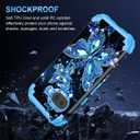 2 x Miqala for Google Pixel 9a Case,Glow in The Dark Three Layer Heavy Duty Shockproof Full Body Protection Hard Plastic Bumper+Soft Silicone Case for Google Pixel 9a,Deep Blue