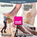 mediven Plus for Men & Women, 20-30 mmHg, Calf High Compression Stocking, Open Toe (Black, Size III)