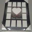 FramePro 12x16 Heart Anniversary Collage Picture Frame, DIY Names Custom Multi Photo Frame Holds 13 Photos, Anniversary Decorations Gifts for Couples Husband Wife, 1st Year Wedding & Valentine’s Day Gift Ideas (Black)
