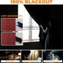 JILRON Adhesive Curtain 100% Blackout No-Drill Easy Install for Bedroom Blinds Light Blocking (Burgundy-47 W x 63" L-1P)