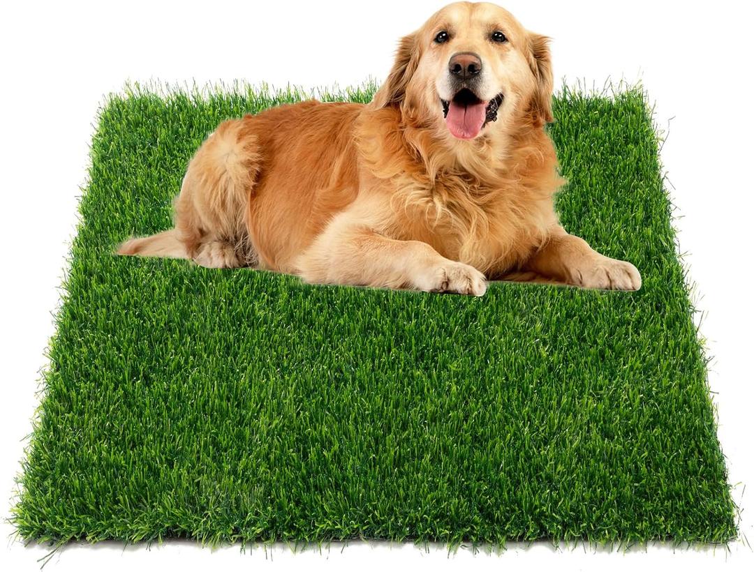 Grass Pad for Dogs Potty, 33x20.8 Inch Dog Grass Pad, Reusable Pee Fake Grass Mat for Pets Potty Training, Washable Pee Pads for Dog Indoor Outdoor Use