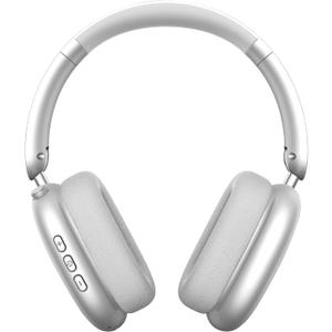 Wentronic Y01 Wireless Noise Canceling Headphones Bluetooth 5.3 Over Ear Headphones with Microphone, Hi-Res Audio, 48H Playtime, Foldable Comfortable Earpads,Compatible with iOS,Android,PC, Silver