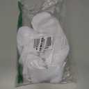 Cushioned Crew Socks (3-Pair) with arch compression, Large, White/Clear Onix Grey)