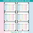 Desk Calendar 2026-12 Monthly Large Desk Calendar 2026, 22" x 17", Jan. 2026 - Dec. 2026, Corner Protector, Large Ruled Blocks - Colorful Lump
