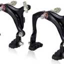2 Pairs of C-Brake Brake Arm Bicycle Rim Brake Sets Front and Rear V-Brake with 70mm Pads Long Arm 110mm Aluminum Alloy