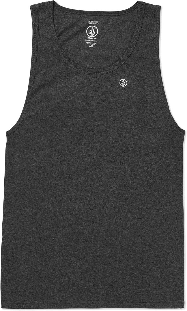 Volcom Unisex Adult Solid Heather Tank T-Shirt, Dark Black Heather - New, X-Large US