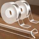 2Pack Baby Proofing Edge Protector for Baby,0.8in x 9.84ft,Clear Edge Protector Strip Sharp Edge Wrap Cover Tape,Corner Bumpers for Furniture,Crib Rail Covers for Teething