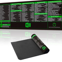 Excel Cheat Sheet Desk Pad,Excel Shortcuts Mousepad,35.4”x15.7”ExtraLarge Waterproof Stitched Edges and NonSlip Office Desk Mat Keyboard Pad Pack of 2