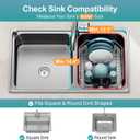 GSlife Small in Sink Dish Drying Rack - Stainless Steel Compact Dish Drainer for RV Kitchen Apartment Sink, Rust Resistant Inside Sink Rack, 12 Person Households, 13.1" W x 14.4" L, Silver