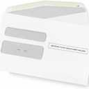 50 W2 Envelopes, Designed for W2 2-Up Tax Forms, Form QuickBooks Desktop and Other Tax Software, 5 5/8 x 9, Gum Seal Double Window Security W2 Envelopes, 50 Pack