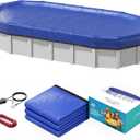 POOLHACKER 18x33 FT Oval Pool Cover, 420D Extra Thick