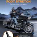 PBYMT Highway Pegs Long Angled 304 Stainless Steel, Highway Footpegs Footrest Fit For 1''&1.25''(25/32mm) Crash Bars Compatible with Harley Davidson Touring Black