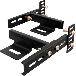 OGONBRICK Headboard Brackets AdjustableUniversal Headboard Bracket for Bed Frame Headboard Wall Mounting Brackets with Footboard Extension Kit Fit Matte Black
