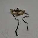 Hoshin Masquerade Mask, Mardi Gras Deecorations Venetian Masks for Womens (Black With Gold Line)