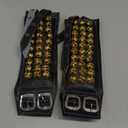 Brown Leather Pad 3 Line Ghungroo Pair (16 NO. GHUNGROO) Big Dancing Bells