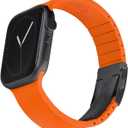 Archer Watch Straps - Custom Fit Silicone Straps for Apple Watch (40/41/42mm, Portland Orange, Gray Clasp)