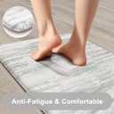 KIMODE Kitchen Mats Cushioned Anti Fatigue,Misty Grey Kitchen Decor 24"x59"