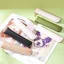 Black pencil case, Small pencil pouch, School Accessories, Pen pouch for men with zipper.