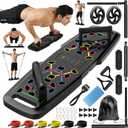 MQRW Push Up Board,Home Gym,Portable Exercise Equipment,Pilates Bar & Black