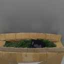 9ft Pre-Lit Christmas Garland, Artificial Lighted Norfolk Pine Garland with Multi-Color Lights, Battery Operated Garland for Mantle Stairs Table Fireplace Xmas Decorations