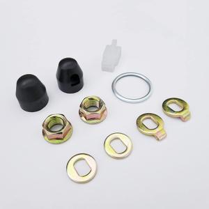 E-Bike Hub Motor Nuts Bike Safety Washers Electric Bicycle Wheel Lock Nuts Motor Axle Bolt Screw Full Set (M14 Shaft)