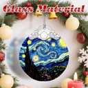 6 x Stained Glass Ornament, Christmas Ornaments, Christmas Decorations for Tree, Holiday Ornament, Gifts for Nature Lovers, Holiday Party Gifts, Gift Ideas & Xmas Gift - Van Gogh Starry Night