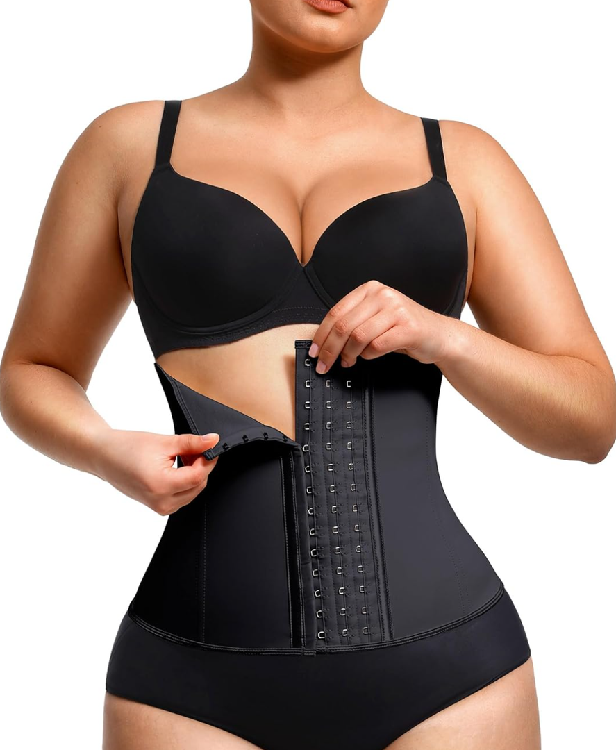 Waist Trainer for Women Latex Underbust Waist Cincher Corset, Tummy Control Corset Sport Girder Hourglass Body Shaper, XL