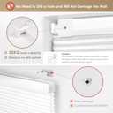 LazBlinds No Tools No Drill Cordless Cellular Shades, Blackout Light Blocking Honeycomb Shades for Home, Thermal Insulation Blinds for Windows, 28" W x 48" H, White